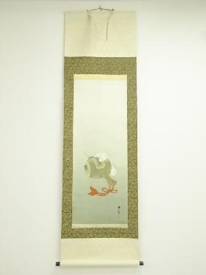 笠羽国麗筆　鼠　肉筆絹本掛軸（中島清堂識箱）